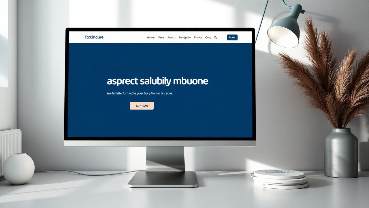 Skandinavisk webdesign-skitse med tydelig typografi og handlingsknap
