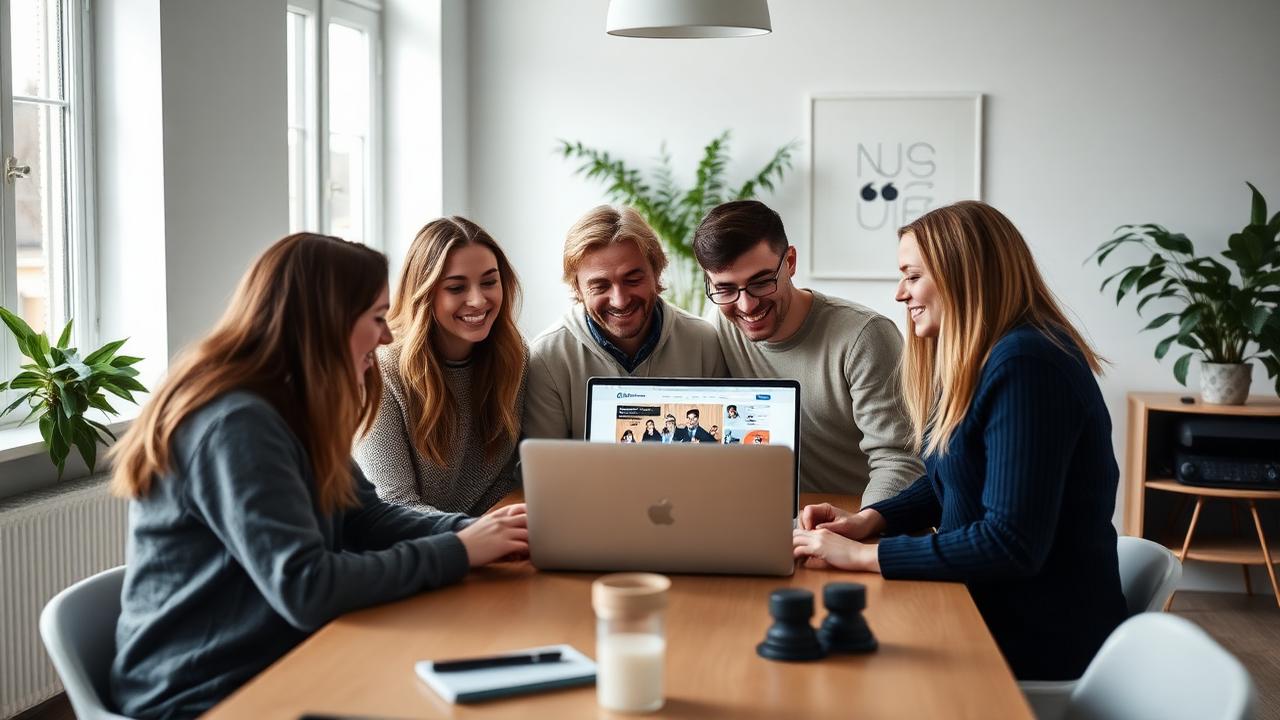 Printet launch-tjekliste med afkrydsninger ved siden af laptop og kaffekop