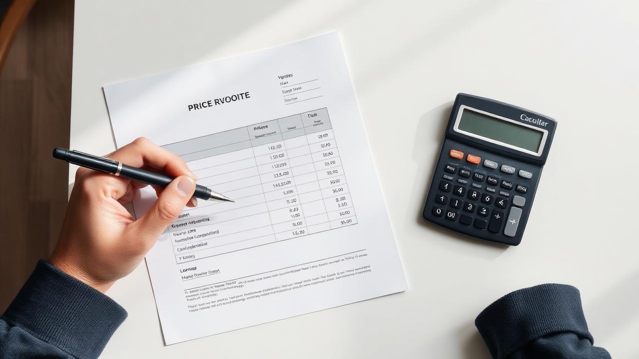 Notesbog og laptop med budgetoverslag for en ny hjemmeside